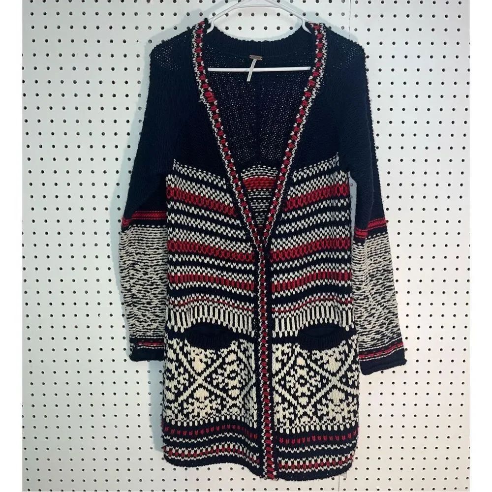 Free People Annabelle knit Nordic cardigan sweater